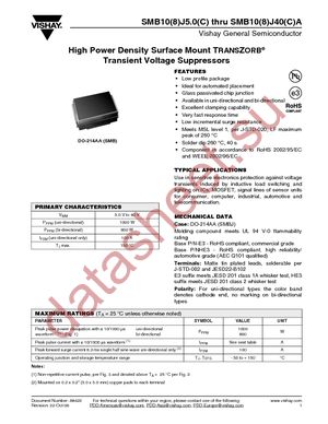 SMB10J16HE3/52 datasheet  